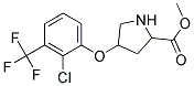 4-(2-Chloro-3-trifluoromethyl-phenoxy)-pyrrolidine-2-carboxylic acid methyl ester Struktur