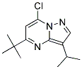 5-tert-butyl-7-chloro-3-(1-methylethyl)pyrazolo[1,5-a]pyrimidine Struktur