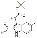 3-[(tert-butoxycarbonyl)amino]-5-methyl-1H-indole-2-carboxylic acid Struktur