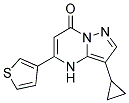 3-cyclopropyl-5-thiophen-3-ylpyrazolo[1,5-a]pyrimidin-7(4H)-one Struktur