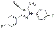 5-amino-3-(4-fluorophenyl)-1-(4-fluorophenyl)-1H-pyrazole-4-carbonitrile Struktur