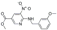 6-(3-Methoxy-benzylamino)-5-nitro-nicotinic acid methyl ester Struktur