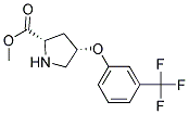 methyl (2S,4S)-4-[3-(trifluoromethyl)phenoxy]pyrrolidine-2-carboxylate Struktur