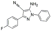 5-amino-3-(4-fluorophenyl)-1-phenyl-1H-pyrazole-4-carbonitrile Struktur