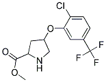 4-(2-Chloro-5-trifluoromethyl-phenoxy)-pyrrolidine-2-carboxylic acid methyl ester Struktur