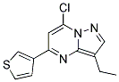 7-chloro-3-ethyl-5-thiophen-3-ylpyrazolo[1,5-a]pyrimidine Struktur