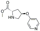 methyl (2S,4R)-4-(pyridin-4-yloxy)pyrrolidine-2-carboxylate Struktur