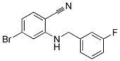 4-Bromo-2-(3-fluoro-benzylamino)-benzonitrile Struktur