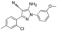 5-amino-3-(2-chloro-4-methylphenyl)-1-(3-methoxyphenyl)-1H-pyrazole-4-carbonitrile Struktur