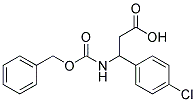 3-{[(benzyloxy)carbonyl]amino}-3-(4-chlorophenyl)propanoic acid Struktur