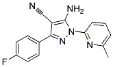 5-amino-3-(4-fluorophenyl)-1-(6-methylpyridin-2-yl)-1H-pyrazole-4-carbonitrile Struktur