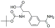 (2S)-2-[(tert-butoxycarbonyl)amino]-3-(3-carbamoylphenyl)propanoic acid Struktur