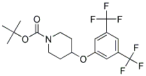 4-(3,5-Bis-trifluoromethyl-phenoxy)-piperidine-1-carboxylic acid tert-butyl ester Struktur