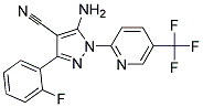 5-amino-3-(2-fluorophenyl)-1-[5-(trifluoromethyl)pyridin-2-yl]-1H-pyrazole-4-carbonitril Struktur