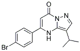 5-(4-bromophenyl)-3-(1-methylethyl)pyrazolo[1,5-a]pyrimidin-7(4H)-one Struktur