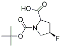 (4R)-1-(tert-butoxycarbonyl)-4-fluoropyrrolidine-2-carboxylic acid Struktur