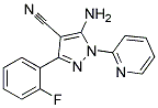 5-amino-3-(2-fluorophenyl)-1-pyridin-2-yl-1H-pyrazole-4-carbonitrile Struktur