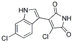 3-chloro-4-(6-chloro-1H-indol-3-yl)-1H-pyrrole-2,5-dione Struktur