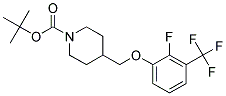 4-(2-Fluoro-3-trifluoromethyl-phenoxymethyl)-piperidine-1-carboxylic acid tert-butyl ester Struktur