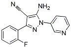 5-amino-3-(2-fluorophenyl)-1-pyridin-3-yl-1H-pyrazole-4-carbonitrile Struktur