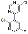 4-Chloro-6-(2-chloro-5-fluoro-pyridin-3-yl)-pyrimidine Struktur