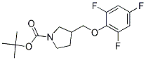 3-(2,4,6-Trifluoro-phenoxymethyl)-pyrrolidine-1-carboxylic acid tert-butyl ester Struktur