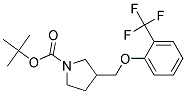 3-(2-Trifluoromethyl-phenoxymethyl)-pyrrolidine-1-carboxylic acid tert-butyl ester Struktur