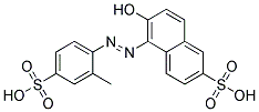 5-[(2-Methyl-4-sulfophenyl)azo]-6-naphthol-2-sulfonic acid Struktur