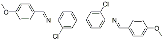 3,3'-DICHLORO-N,N'-BIS(4-METHOXYBENZYLIDENE)-4,4'-BIPHENYLDIAMINE Struktur