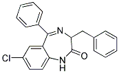 3-BENZYL-7-CHLORO-5-PHENYL-1,3-DIHYDRO-1,4-BENZODIAZEPIN-2-ONE Struktur