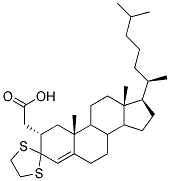 3,3-ETHYLENEDITHIO-4-CHOLESTEN-2A-YLACETATE Struktur