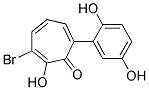 3-BROMO-7-(2,5-DIHYDROXYPHENYL)-2-HYDROXY-2,4,6-CYCLOHEPTATRIEN-1-ONE Struktur