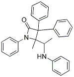 4-(1-ANILINOETHYL)-4-METHYL-1,3,3-TRIPHENYL-2-AZETIDINONE Struktur