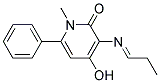 4-HYDROXY-1-METHYL-6-PHENYL-3-(PROPYLIDENEAMINO)-2(1H)-PYRIDONE Struktur