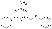 4-PHENYLTHIOMETHYL-6-PIPERIDINO-1,3,5-TRIAZIN-2-AMINE Struktur