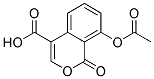 8-ACETOXY-1-OXO-1H-BENZO(C)PYRAN-4-CARBOXYLICACID Struktur