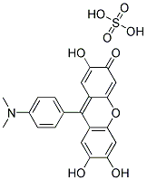 9-(P-DIMETHYLAMINOPHENYL)-2,6,7-TRIHYDROXY-3-XANTHENONESULFATE Struktur