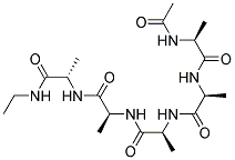 N-ACETYL-L-ALANYL-L-ALANYL-L-ALANYL-L-ALANYL-L-ALANINEETHYLAMIDE Struktur