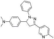 N,N-DIMETHYL-P-(3-(6-METHYL-3-PYRIDYL)-1-PHENYL-2-PYRAZOLIN-5-YL)ANILINE Struktur