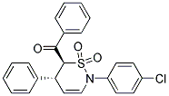 TRANS-6-BENZOYL-2-(P-CHLOROPHENYL)-5-PHENYL-5,6-DIHYDRO-2H-1,2-THIAZINE1,1-DIOXIDE Struktur