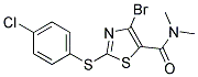 4-Bromo-2-(4-chlorophenylthio)thiazole-5-carboxylicaciddimethylamide Struktur