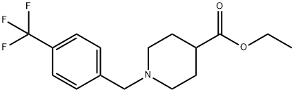 Ethyl1-(4-Trifluoromethyl-benzyl)-piperidine-4-carboxylate Struktur