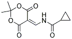 N-((2,2-Nimethyl-4,6-dioxo-1,3-dioxan-5-yliden)methyl)cyclopropanecarboxamide Struktur