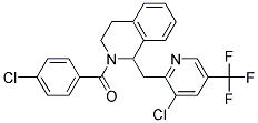 (4-Chlorophenyl)(1-((3-chloro-5-(trifluoromethyl)-2-pyridinyl)methyl)-3,4-dihydro-2(1H)-isoquinolinyl)methanone Struktur