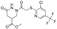 Methyl2-(2-((3-chloro-5-(trifluoromethyl)-2-pyridinyl)sulfanyl)acetyl)-6-oxohexahydro-4-pyridazinecarboxylate Struktur