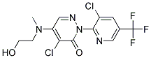 4-Chloro-2-[3-chloro-5-(trifluoromethyl)-2-pyridinyl]-5-[(2-hydroxyethyl)(methyl)amino]-3(2H)-pyridazinone Struktur