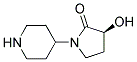 (S)-3-HYDROXY-1-PIPERIDIN-4-YL-PYRROLIDIN-2-ONE
 Struktur