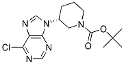 tert-butyl (3R)-3-(6-chloro-9H-purin-9-yl)piperidine-1-carboxylate Struktur