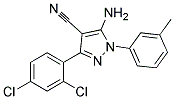 5-amino-3-(2,4-dichlorophenyl)-1-(3-methylphenyl)-1H-pyrazole-4-carbonitrile Struktur