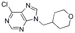 6-chloro-9-(tetrahydro-2H-pyran-4-ylmethyl)-9H-purine Struktur